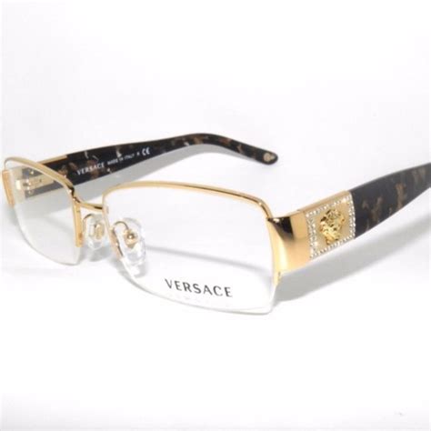 blue and gold versace glasses|eyeglasses Versace glasses on face.